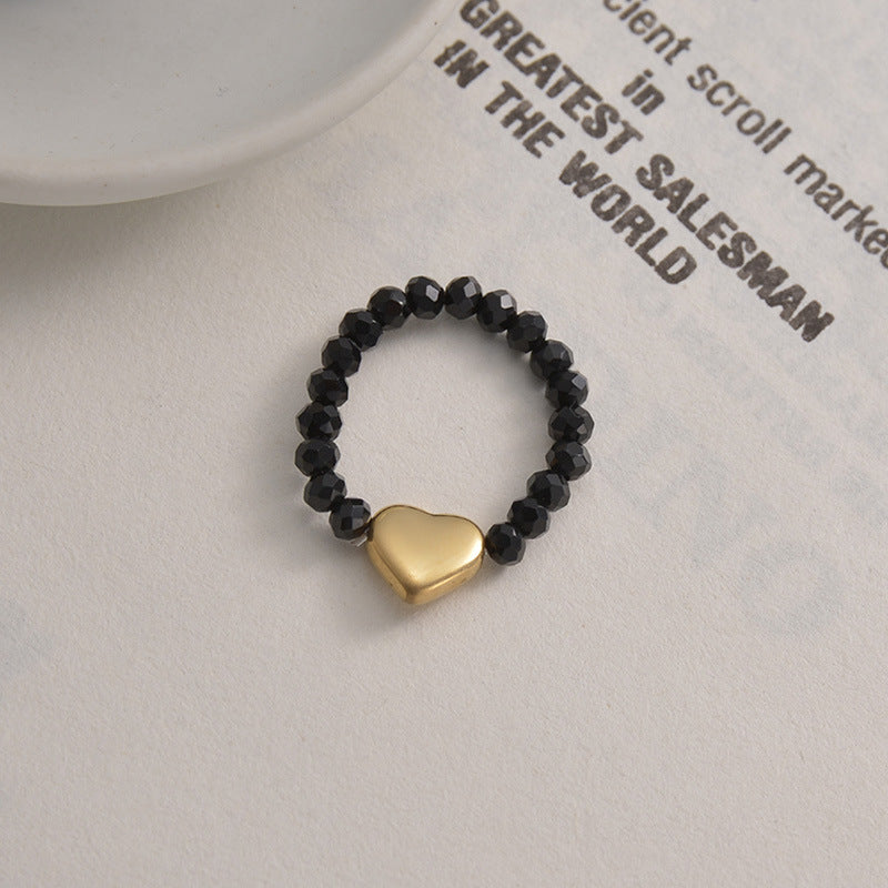 Anillo de corazón de amor de acero inoxidable al por mayor